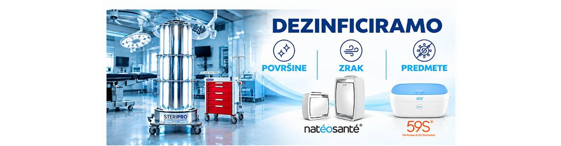 DEZINFICIRAMO VSE: površine, zrak in manjše predmete